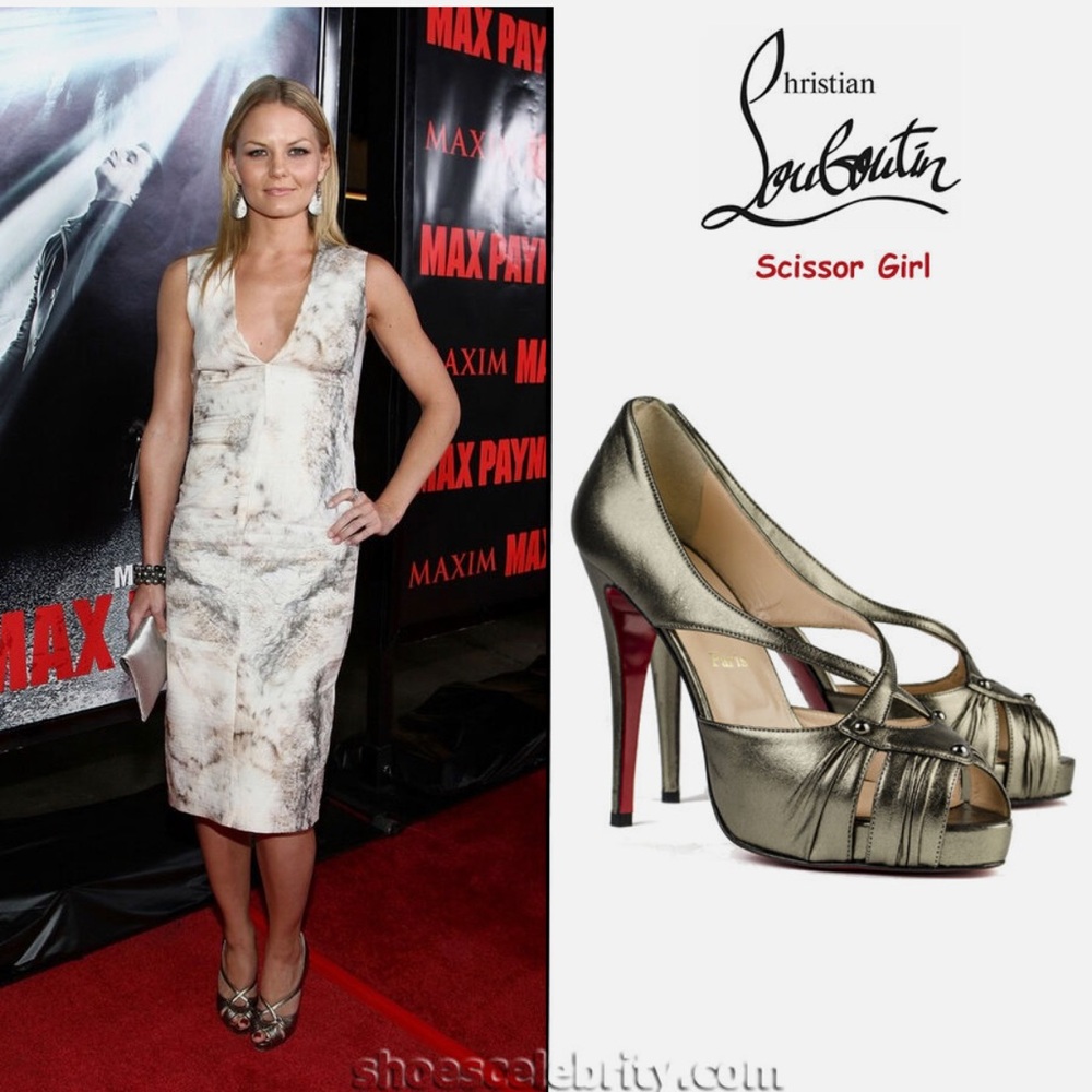 CHRISTIAN LOUBOUTIN
Bronze Nappa Leather Scissor Girl 120 Peep Toe Pump